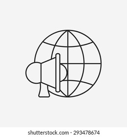 global internet line icon