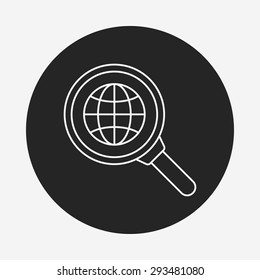 global internet line icon
