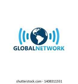 Global Internet Network Logo Template Design Vector, Emblem, Design Concept, Creative Symbol, Icon