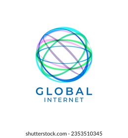global internet or network logo vector