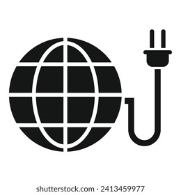 Global internet provider icon simple vector. Storage online cloud. Server data