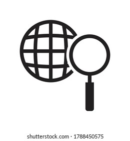 vector de icono de búsqueda de Internet global