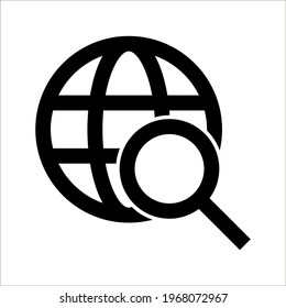 Global internet search icon vector illiustration on white background