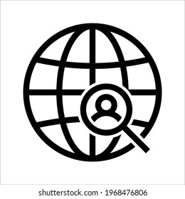 Global internet search icon vector illiustration on white background