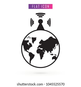 Global Internet Signal Network Vector Icon