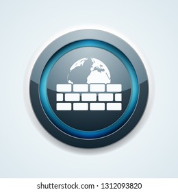 Global Internet Wall button illustration