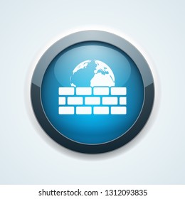 Global Internet Wall button illustration