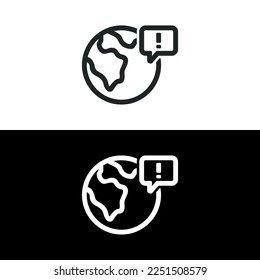 Symbol für globale Probleme einzeln auf weißem Hintergrund