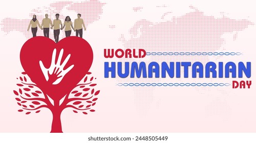 Global Kindness: Capturing World Humanitarian Day, campaign or celebration banner