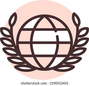 Global law, illustration, vector on a white background.