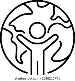 Global law, translate language, Outsource business. World business line icon