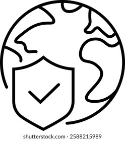 Global law, translate language, Outsource business. World business line icon