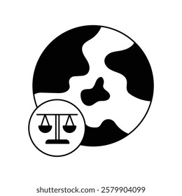 Global Laws icon with white background vector stock illustration