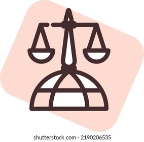 Global laws, illustration, vector on a white background.