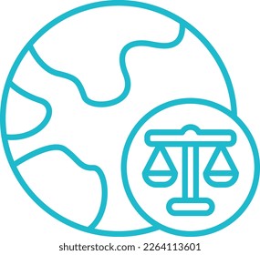 Icono vector de leyes globales. Se puede usar para imprimir, móviles y aplicaciones web.