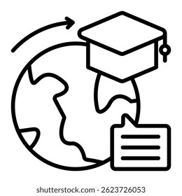 Global Learning Icon Element For Design