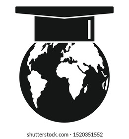 Global learning icon. Simple illustration of global learning vector icon for web design isolated on white background