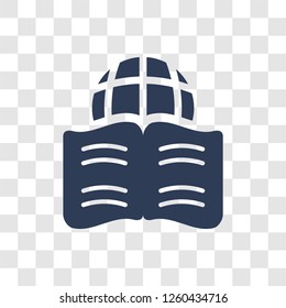 Global learning icon. Trendy Global learning logo concept on transparent background from E-learning and education collection
