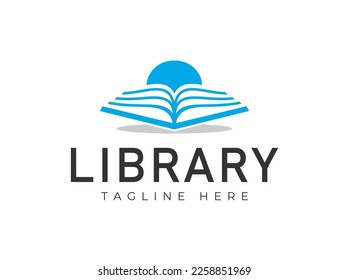 Global Learning Logo Design. Open Book Vector Illustration.