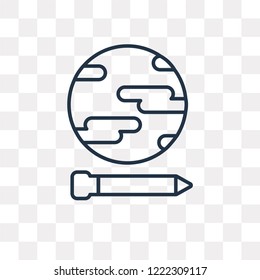 Global learning vector outline icon isolated on transparent background, high quality linear Global learning transparency concept can be used web and mobile