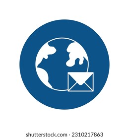 Icono de vector de letras globales con colores de fondo de moda que pueden editar o modificar fácilmente

