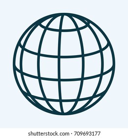 Global line icon