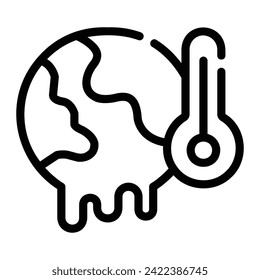 global Line Icon Background White