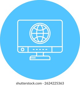 Design de ícone de vetor de linha global