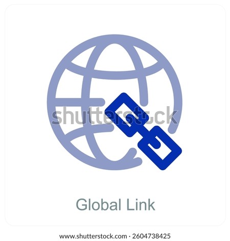 Global Link and globe icon concept