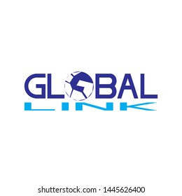 Global Link logo design vector
