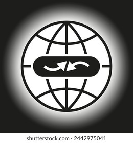 Global link symbol. Internet connection icon. Network access sign. Worldwide web illustration. Vector illustration. EPS 10.