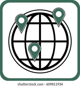 Global location icon