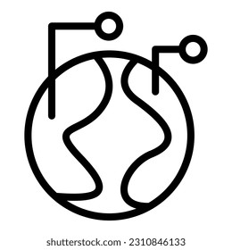 Global location icon outline vector. Trust vision. Culture business