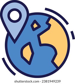 Global Location Icon. Global position icon
