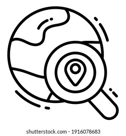 Icono de Ubicación global relacionado Ubicación de mapa e icono de línea de navegación. Icono de vector de tráfico y desplazamiento.