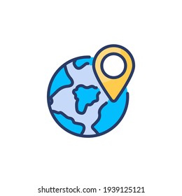global location icon in vector. Logotype