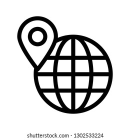 global location line icon 
