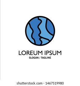Global, Location, Map, World, Geography Business Logo Template. Flat Color. Vector Icon Template background