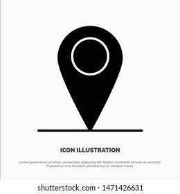 Global, Location, Pin, World solid Glyph Icon vector. Vector Icon Template background