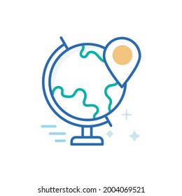 Global Location Vector Icon style illustration. EPS 10 File