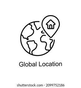 Global Location Vector line icons for your digital or print projects.