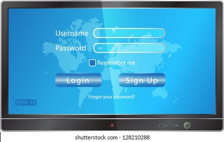 global login TV interface design 