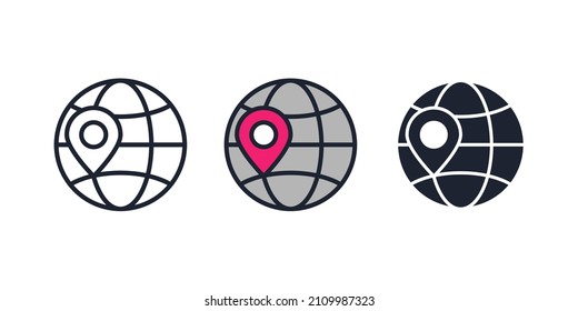 global logistic icon symbol template for graphic and web design collection logo vector illustration
