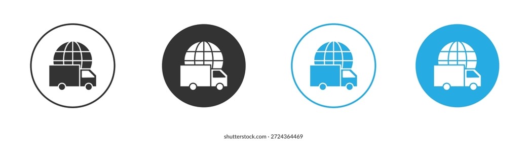 Elemento de design de ícones logísticos globais. ilustração vetorial em fundo branco.