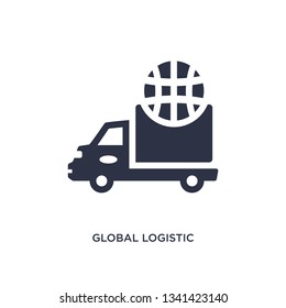 global logistic isolated icon. Simple element illustration from delivery and logistics concept. global logistic editable logo symbol design on white background. Can be use for web and mobile.