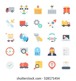 Global Logistics Colored Vector Icon 1
