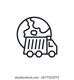 global logistics icons. Simple vector icons With Background. Flat style design