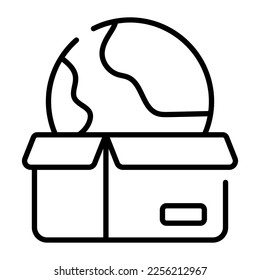 Global logistics vector design, worldwide delivery icon