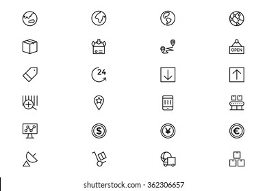 Global Logistics Vector Line Icons 4