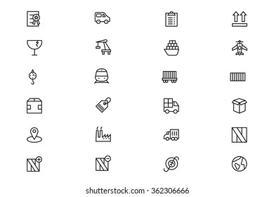 Global Logistics Vector Line Icons 3
